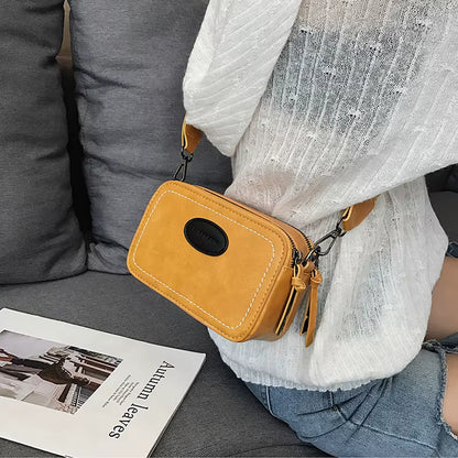 Vintage Printing Wide Strap Crossbody Bags Women Designer Luxury Pu Leather Lady Shoulder Messenger Bag Small Flap Square Female